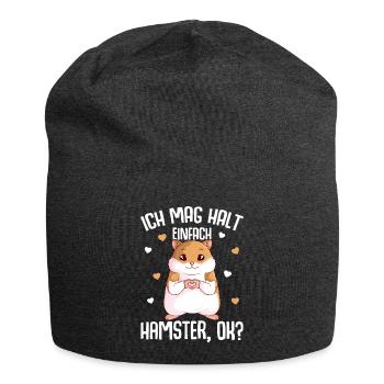 Hamster Ich mag halt Hamster Mädchen - Jersey-Beanie - Anthrazit - Vorne