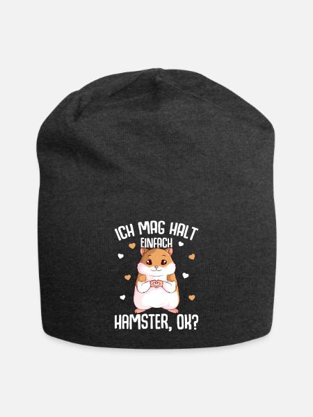 Hamster Ich mag halt Hamster Mädchen - Jersey-Beanie - Anthrazit