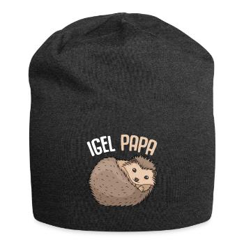 Igel Papa Vater Vatertag Männer - Jersey-Beanie - Anthrazit - Vorne