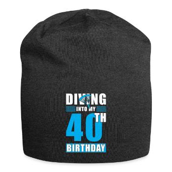 Parachutiste cadeau 40 ans - Bonnet en jersey - charbon - Devant