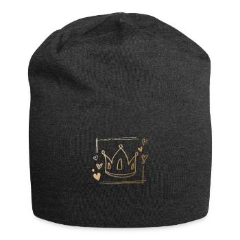 Krone Lineart - Jersey Beanie - charcoal grey - Front