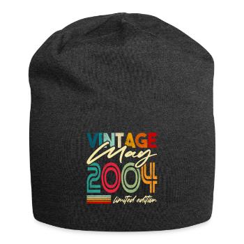 Vintage born May 2004 Birthday Year 2004 - Jersey Beanie - charcoal grey - Front