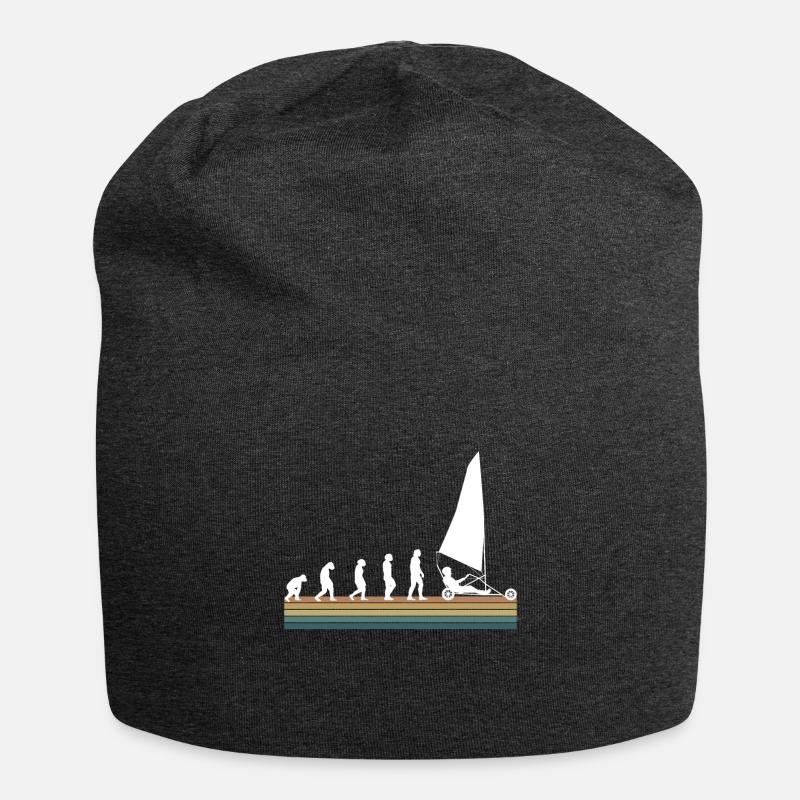Vintage Retro Evolution Strandsegler - Jersey-Beanie - Anthrazit