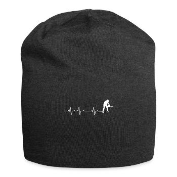 Heartbeat Heartline Fréquence cardiaque Travailleur forestier - Bonnet en jersey - charbon - Devant