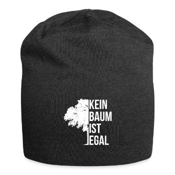 Kein Baum Ist Egal Geschenk Umweltschutz - Jersey-Beanie - Anthrazit - Vorne