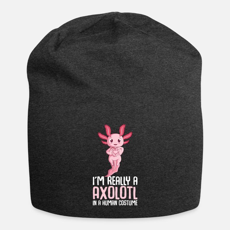 Axolotl Kostüm Mädchen Kinder - Jersey-Beanie - Anthrazit