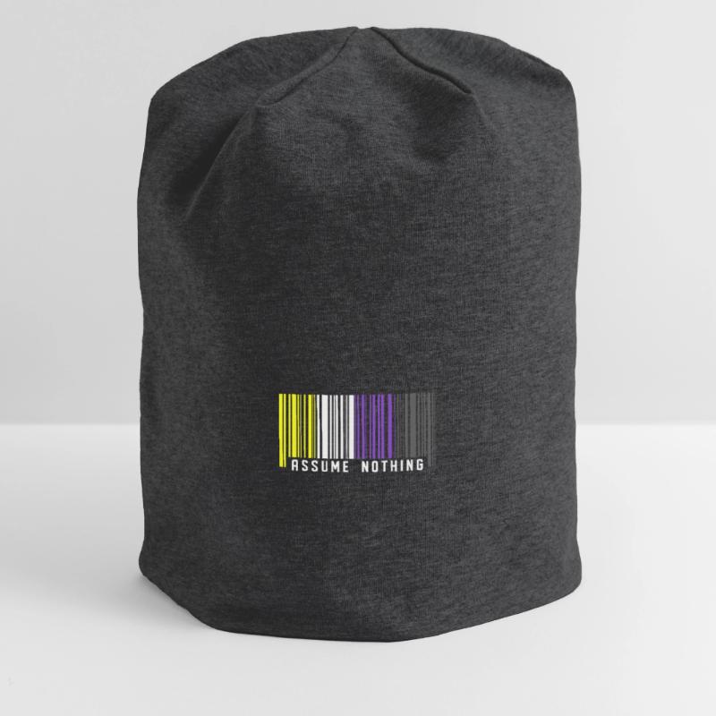 Nonbinary | Non-Binary Pride Barcode Flag Jersey Beanie