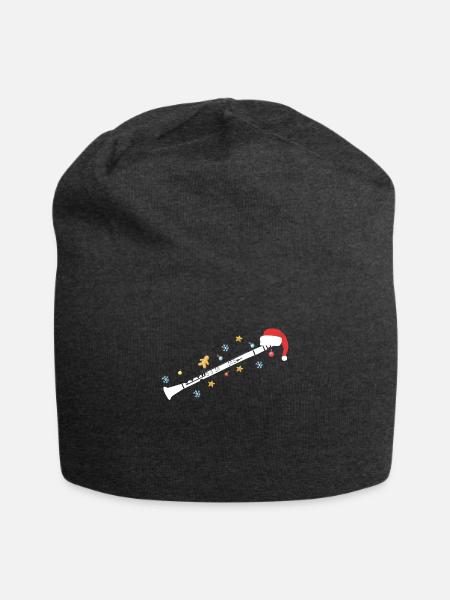 Weihnachten Ugly Christmas Klarinette Geschenk - Jersey-Beanie - Anthrazit