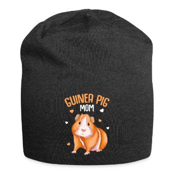 Meerschweinchen Mama Haustier - Jersey-Beanie - Anthrazit - Vorne