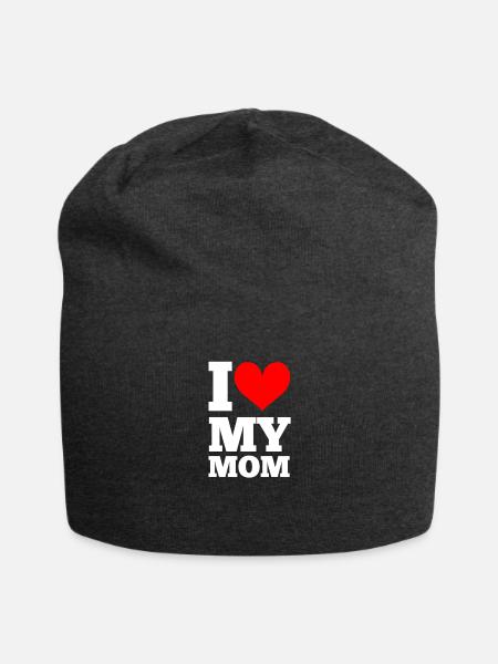 I love my Mom - Jersey-Beanie - Anthrazit