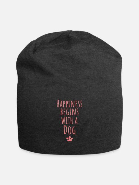 Hunde Spruch - Jersey-Beanie - Anthrazit