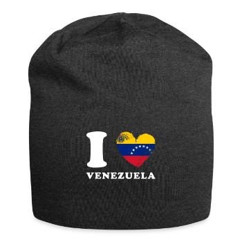 Ich liebe Venezuela - Jersey-Beanie - Anthrazit - Vorne