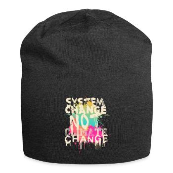 Changement de système - pas changement climatique - Bonnet en jersey - charbon - Devant