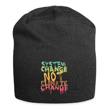 Changement de système - pas changement climatique - Bonnet en jersey - charbon - Devant