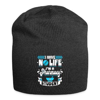 I Have No Life I M A Pharmacy Student Pharmazie - Jersey Beanie - charcoal grey - Front