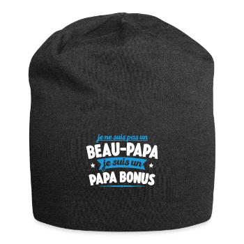 Je Ne Suis Pas Un Beau-papa Je Suis Un Papa Bonus - Bonnet en jersey - charbon - Devant
