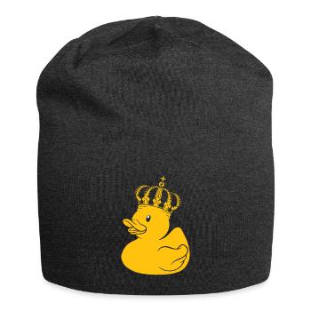 Canard en caoutchouc Cadeau Reine King Crown - Bonnet en jersey - charbon - Devant