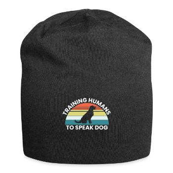 Training Humans To Speak Dog - Jersey Beanie - charcoal grey - Front