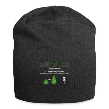 Stupid Tree Definition Gift Disc Golf Player - Jersey Beanie - charcoal grey - Front