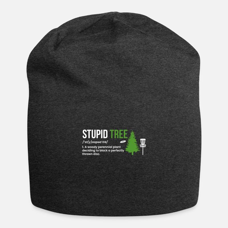 Stupid Tree Definition Geschenk Disc Golf Spieler - Jersey-Beanie - Anthrazit
