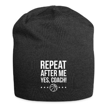 Repeat After Me - OUI - Coach Gift Basketball - Bonnet en jersey - charbon - Devant