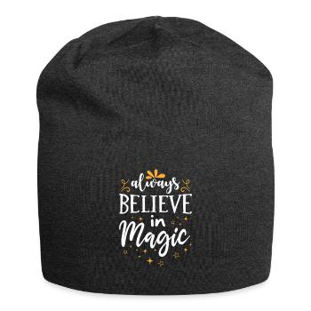 Magic Saying Belief in Magic - Jersey Beanie - charcoal grey - Front