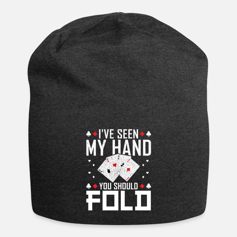 Poker - Jersey-Beanie - Anthrazit