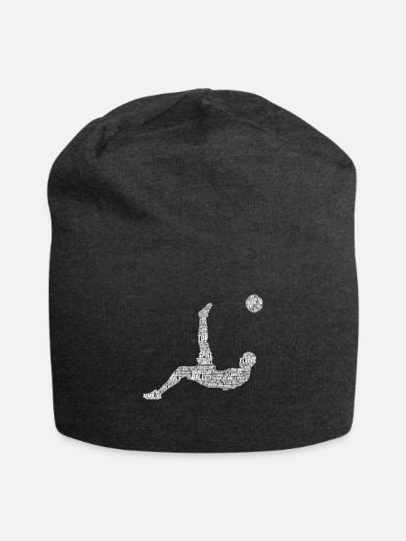 Fußball Fußballer Kinder Jungen - Jersey-Beanie - Anthrazit