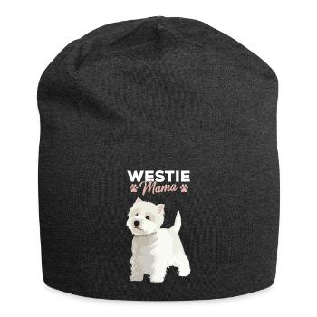 West Highland White Terrier Mama Mistress - Jersey Beanie - charcoal grey - Front