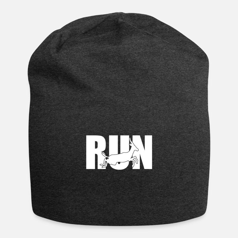 Run Antelope Gift - Bonnet en jersey - charbon