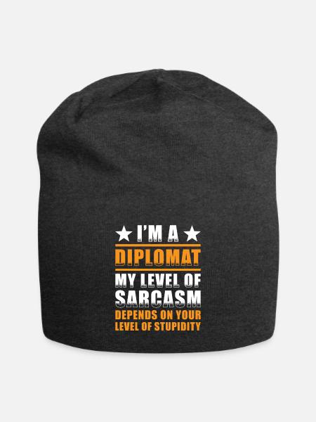 Diplomaten Geschenk - Jersey-Beanie - Anthrazit
