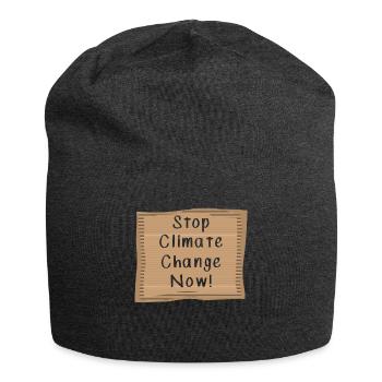 Stop Climate Change Now - Jersey-Beanie - Anthrazit - Vorne