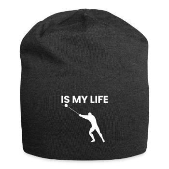 Hammerwurf Is My Life Geschenk - Jersey-Beanie - Anthrazit - Vorne