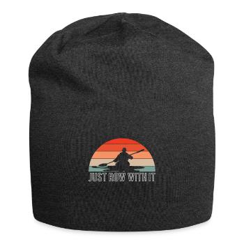 Vintage Retro Just Row It Kayaker Shirt - Bonnet en jersey - charbon - Devant