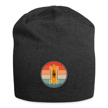 Vintage Retro Kajak Shirt Geschenk - Jersey-Beanie - Anthrazit - Vorne