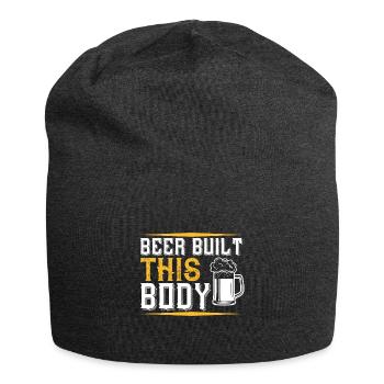 Beer built this body - Jersey Beanie - charcoal grey - Front