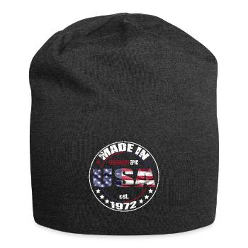Birthday Saying born USA 1972 - Jersey Beanie - charcoal grey - Front