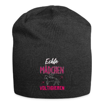 Echte Mädchen Voltigieren - Jersey-Beanie - Anthrazit - Vorne