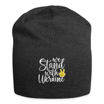 I Stand With Ukraine - Jersey-Beanie - Anthrazit - Vorne