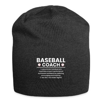 Définition de l’entraîneur de baseball Cadeau de chemise - Bonnet en jersey - charbon - Devant