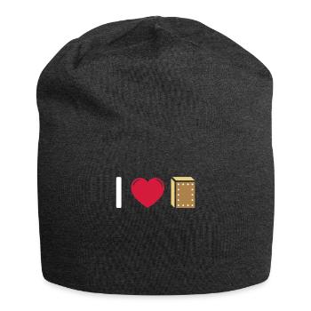 I Love Cajon Shirt Geschenk - Jersey-Beanie - Anthrazit - Vorne