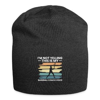 I'm Not Yelling This Is My Baseball Coach Voice - Jersey Beanie - charcoal grey - Front