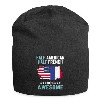 Mi-Américain, mi-Américain - Bonnet en jersey - charbon - Devant