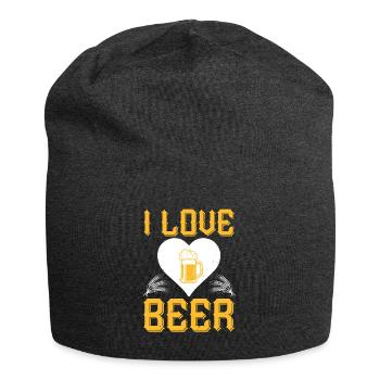 Ich liebe Bier - Jersey-Beanie - Anthrazit - Vorne