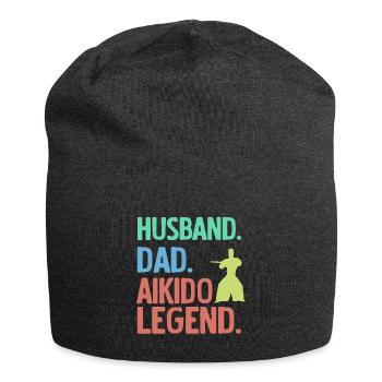 Ehemann Vater Aikido-Legende - Jersey-Beanie - Anthrazit - Vorne