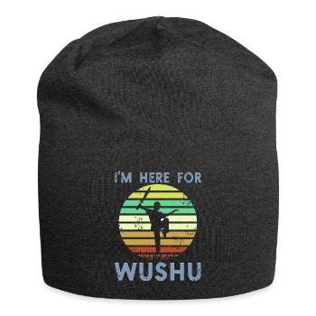 Ich bin wegen Wushu hier - Jersey-Beanie - Anthrazit - Vorne