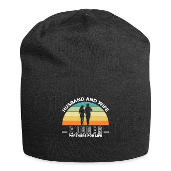 Mari & Femme Runner Partners For Life Shirt - Bonnet en jersey - charbon - Devant