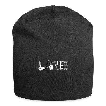 Cadeau de chemise Love Barber - Bonnet en jersey - charbon - Devant