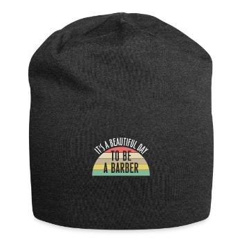 C’est une belle journée pour être un cadeau de chemise de barbier - Bonnet en jersey - charbon - Devant