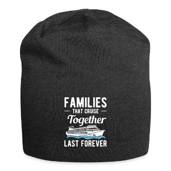 Families That Cruise Together Last Forever - Jersey Beanie - charcoal grey - Front